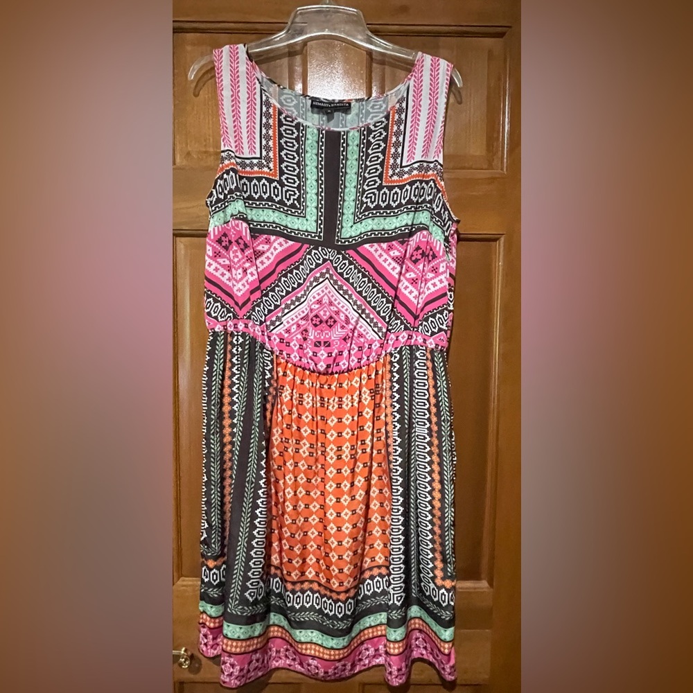 HEMANT & NANDITA Multicolor Geometric Dress